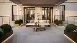 Modern Classic Terrace with Marble