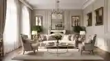 Sofa w pałacowym salonie