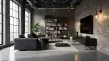 Przestronna sala w stylu industrialnym