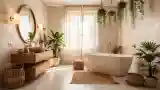 Elegancka łazienka w stylu naturalnym