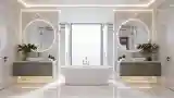 Marmurowa łazienka w stylu minimalistycznym