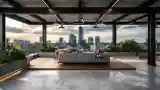 Spacious Industrial Terrace Lounge