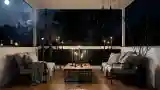 Scandinavian Terrace Under Moonlight