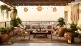 Bohemian Terrace with Wooden Accents