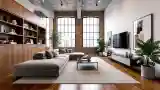 Łazienka Loft z Cegłą i Drewnem