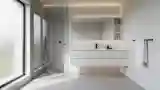 Minimalist Bathroom with Concrete Accents