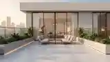Minimalist Terrace with City View