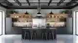 Industrial Kitchen with Raw Elegance