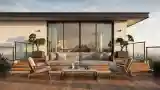 Terrace Lounge with Wood and Linen