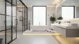 Minimalist Bathroom with Marble