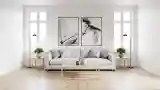 Minimalist Living Room with Wood