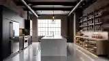 Industrial Kitchen z Betonem