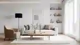 Skandynawski Salon z Drewnem i Włosiem
