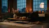 Loft Living Room with Textural Elegance