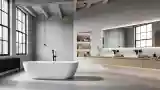 Łazienka Loft z Betonem i Drewnem
