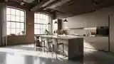 Loft Kuchnia Z Marmuru I Cegły