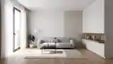 Minimalist Living Room with Wood Flooring
