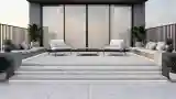 Modern Terrace with Concrete and Light