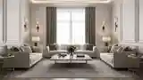 Classic Lounge with Marble Accents
