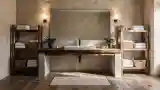 Rustic Sanctuary with Wood and Stone