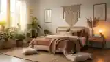 Bohemian Bedroom with Bamboo Accents