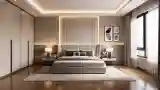 Modern Luxury Bedroom with Warm Lighting