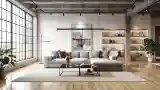 Łazienka Loft z Drewnem i Betonem