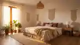 Sunlit Bedroom with Textural Warmth