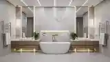 Marmurowa łazienka w stylu minimalistycznym
