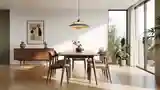 Elegancki Salon Jadalny w Stylu Mid Century