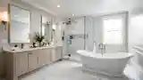 Luxurious White Marble Shower