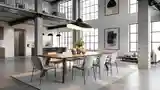 Łazienka Loft z Drewnem i Betonem
