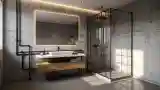 Zegarowa łazienka w stylu industrialnym