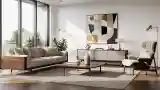 Sunlit Mid-Century Modern Living Room