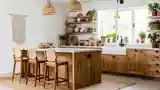 Kuchnia Boho z Drewnem i Włosami