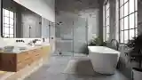 Łazienka Loft z Cegłą i Drewnem