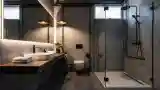 Industrial Bathroom, Concrete & Wood