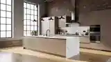 Kuchnia Loft z Cegłą i Marmurem