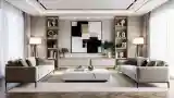 Elegancki salon w stylu minimalistycznym
