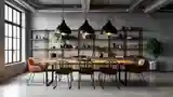 Industriálny jadalnia z betonu