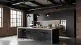 Industriальная Kuchnia z Ciemnymi Tonami