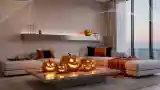 Minimalist Living Room for Halloween