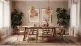 Elegant Dining Room with Warm Light
