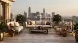 Modern Classic Terrace with Marble