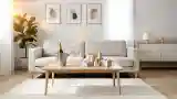 Scandinavian Living Room with Wood and Wool