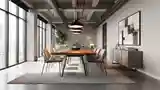 Łazienka Loft z drewnem i betonem