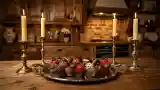Rustic Kitchen with Wood and Glow