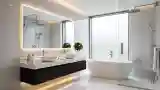 Lakoniczna łazienka w stylu minimalistycznym