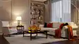 Modern Classic Living Room with Halloween Theme