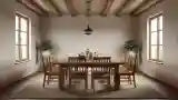 Rustic Dining Room with Wood
